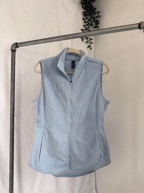 Old navy Light Blue Fleece Zip-Up Vest